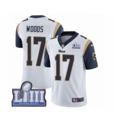 Youth Nike Los Angeles Rams #17 Robert Woods White Vapor Untouchable Limited Player Super Bowl LIII Bound NFL Jersey