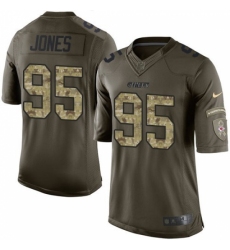 Men's Nike Kansas City Chiefs #95 Chris Jones Elite Green Salute to Service NFL Jersey