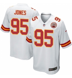 Men's Nike Kansas City Chiefs #95 Chris Jones Game White NFL Jersey