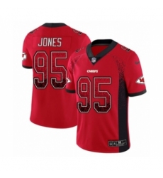 Men's Nike Kansas City Chiefs #95 Chris Jones Limited Red Rush Drift Fashion NFL Jersey