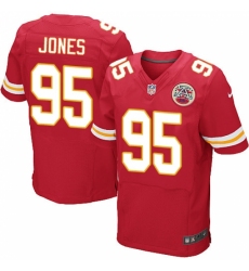 Men's Nike Kansas City Chiefs #95 Chris Jones Red Team Color Vapor Untouchable Elite Player NFL Jersey