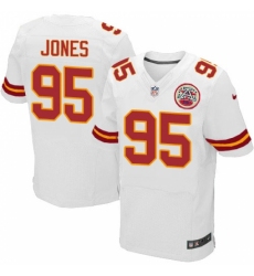 Men's Nike Kansas City Chiefs #95 Chris Jones White Vapor Untouchable Elite Player NFL Jersey