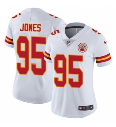 Women's Nike Kansas City Chiefs #95 Chris Jones Elite White NFL Jersey