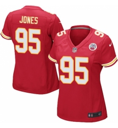 Women's Nike Kansas City Chiefs #95 Chris Jones Game Red Team Color NFL Jersey