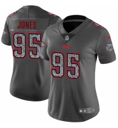 Women's Nike Kansas City Chiefs #95 Chris Jones Gray Static Vapor Untouchable Limited NFL Jersey