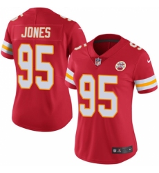 Women's Nike Kansas City Chiefs #95 Chris Jones Red Team Color Vapor Untouchable Limited Player NFL Jersey