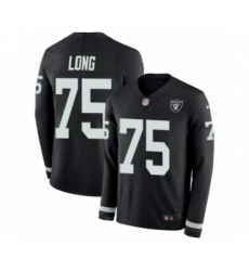 Youth Nike Oakland Raiders #75 Howie Long Limited Black Therma Long Sleeve NFL Jersey