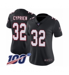Women's Atlanta Falcons #32 Johnathan Cyprien Black Alternate Vapor Untouchable Limited Player 100th Season Football Jersey