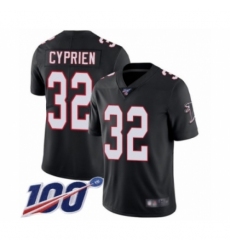 Youth Atlanta Falcons #32 Johnathan Cyprien Black Alternate Vapor Untouchable Limited Player 100th Season Football Jersey