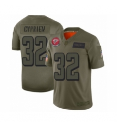 Youth Atlanta Falcons #32 Johnathan Cyprien Limited Olive 2019 Salute to Service Football Jersey