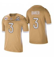 Men's Arizona Cardinals #3 Budda Baker 2021 NFC Pro Bowl Game Gold NFL Jersey