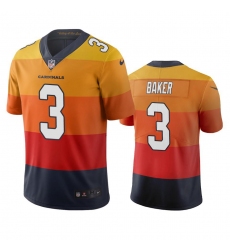 Men's Arizona Cardinals #3 Budda Baker Sunset Orange Vapor Limited City Edition NFL Jersey