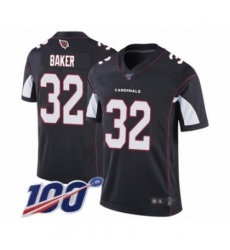 Men's Arizona Cardinals #32 Budda Baker Black Alternate Vapor Untouchable Limited Player 100th Season Football Jersey