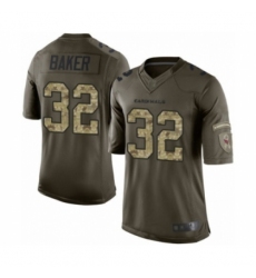 Men's Arizona Cardinals #32 Budda Baker Elite Green Salute to Service Football Jersey