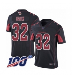 Men's Arizona Cardinals #32 Budda Baker Limited Black Rush Vapor Untouchable 100th Season Football Jersey