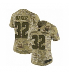 Women's Arizona Cardinals #32 Budda Baker Limited Camo 2018 Salute to Service Football Jersey