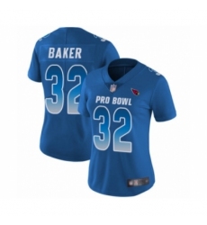 Women's Arizona Cardinals #32 Budda Baker Limited Royal Blue 2018 Pro Bowl Football Jersey