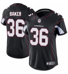 Women's Nike Arizona Cardinals #36 Budda Baker Black Alternate Vapor Untouchable Limited Player NFL Jersey