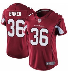 Women's Nike Arizona Cardinals #36 Budda Baker Red Team Color Vapor Untouchable Limited Player NFL Jersey