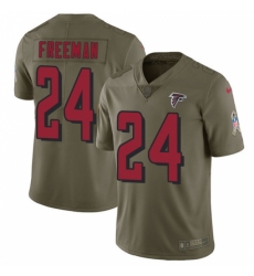 Youth Nike Atlanta Falcons #24 Devonta Freeman Limited Olive 2017 Salute to Service NFL Jersey