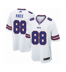 Men's Buffalo Bills #88 Dawson Knox Game White Football Jersey