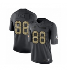 Men's Buffalo Bills #88 Dawson Knox Limited Black 2016 Salute to Service Football Jersey