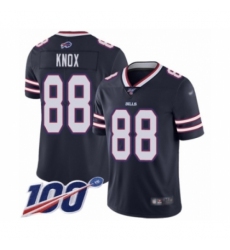 Men's Buffalo Bills #88 Dawson Knox Limited Navy Blue Inverted Legend 100th Season Football Jersey