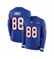 Men's Buffalo Bills #88 Dawson Knox Limited Royal Blue Therma Long Sleeve Football Jersey