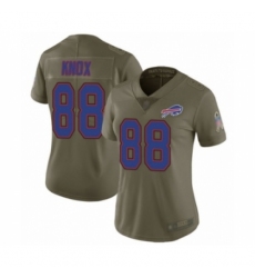 Women's Buffalo Bills #88 Dawson Knox Limited Olive 2017 Salute to Service Football Jersey