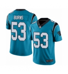 Men's Carolina Panthers #53 Brian Burns Limited Blue Rush Vapor Untouchable Football Jersey