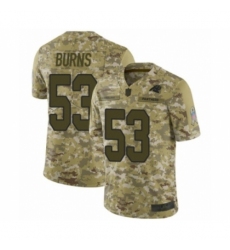 Men's Carolina Panthers #53 Brian Burns Limited Camo 2018 Salute to Service Football Jersey