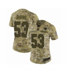 Women's Carolina Panthers #53 Brian Burns Limited Camo 2018 Salute to Service Football Jersey