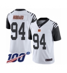 Men's Cincinnati Bengals #94 Sam Hubbard Limited White Rush Vapor Untouchable 100th Season Football Jersey