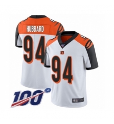 Men's Cincinnati Bengals #94 Sam Hubbard White Vapor Untouchable Limited Player 100th Season Football Jersey