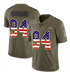 Men's Nike Cincinnati Bengals #94 Sam Hubbard Limited Olive/USA Flag 2017 Salute to Service NFL Jersey