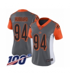 Women's Cincinnati Bengals #94 Sam Hubbard Limited Silver Inverted Legend 100th Season Football Jersey