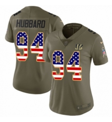 Women's Nike Cincinnati Bengals #94 Sam Hubbard Limited Olive/USA Flag 2017 Salute to Service NFL Jersey