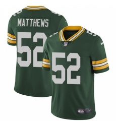 Men's Nike Green Bay Packers #52 Clay Matthews Green Team Color Vapor Untouchable Limited Player NFL Jersey