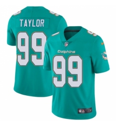 Men's Nike Miami Dolphins #99 Jason Taylor Aqua Green Team Color Vapor Untouchable Limited Player NFL Jersey