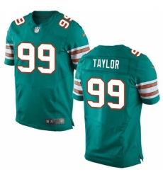 Men's Nike Miami Dolphins #99 Jason Taylor Elite Aqua Green Alternate NFL Jersey