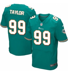 Men's Nike Miami Dolphins #99 Jason Taylor Elite Aqua Green Team Color NFL Jersey