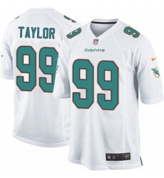 Men's Nike Miami Dolphins #99 Jason Taylor Game White NFL Jersey