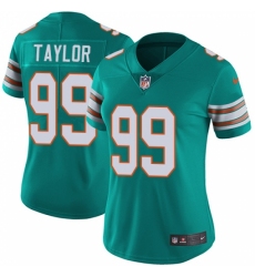 Women's Nike Miami Dolphins #99 Jason Taylor Aqua Green Alternate Vapor Untouchable Limited Player NFL Jersey