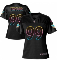 Women's Nike Miami Dolphins #99 Jason Taylor Game Black Fashion NFL Jersey