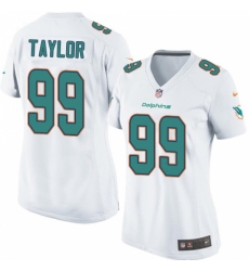 Women's Nike Miami Dolphins #99 Jason Taylor Game White NFL Jersey