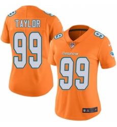 Women's Nike Miami Dolphins #99 Jason Taylor Limited Orange Rush Vapor Untouchable NFL Jersey