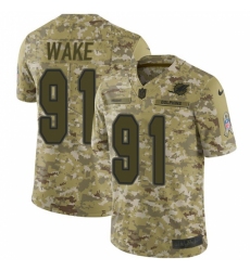 Men's Nike Miami Dolphins #91 Cameron Wake Limited Camo 2018 Salute to Service NFL Jersey