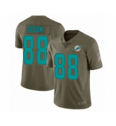 Men's Miami Dolphins #88 Mike Gesicki Limited Olive 2017 Salute to Service Football Jersey