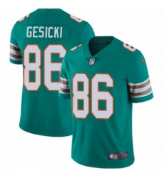 Men's Nike Miami Dolphins #86 Mike Gesicki Aqua Green Alternate Vapor Untouchable Limited Player NFL Jersey