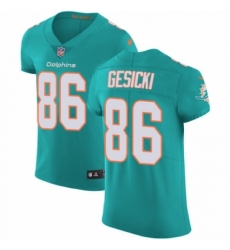 Men's Nike Miami Dolphins #86 Mike Gesicki Aqua Green Team Color Vapor Untouchable Elite Player NFL Jersey